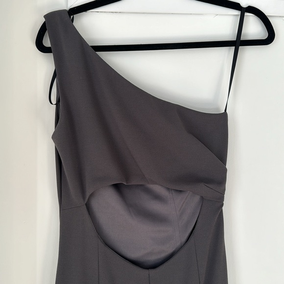 Anthropologie by BHLDN one shoulder charcoal gown, bridesmaid or black tie event - Picture 6 of 9